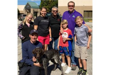 Meet the Yoder Family, Mark Longhenrich, Canine Frizbi and his partner, PO Phil Lane